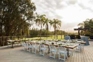 W Events Group styled the deck at Mercure Resort on the Gold Coast for their showcase. Highlighting the beautiful back drop of the Palm Meadows Golf Course.